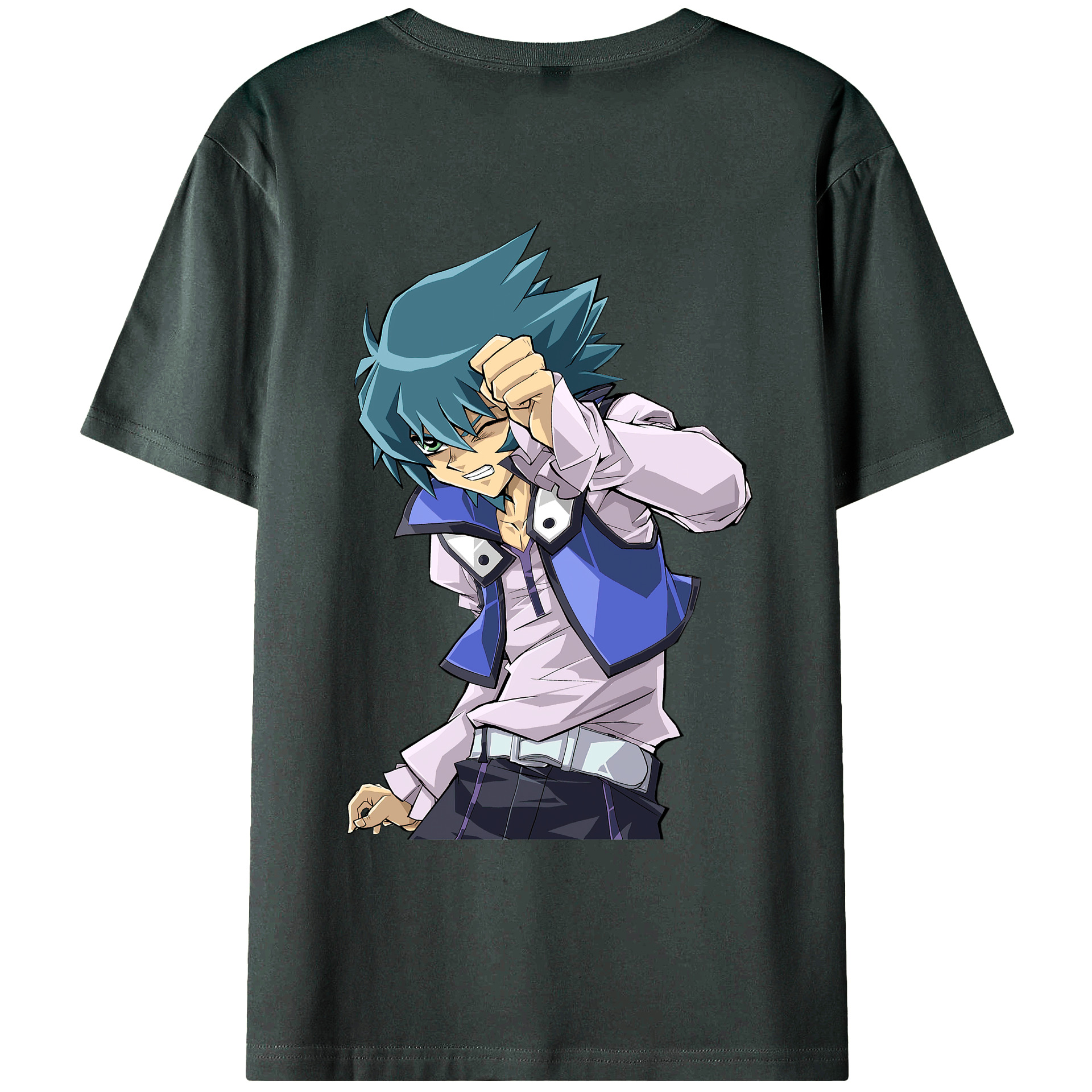 （画像用） 遊☆戯☆王 Yu-Gi-Oh! 綿100％ メンズ半袖Tシャツ（バックプリント） 通気性